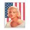 Stupell Industries Vintage Americana Icon Marilyn over US Flag Framed Giclee Art